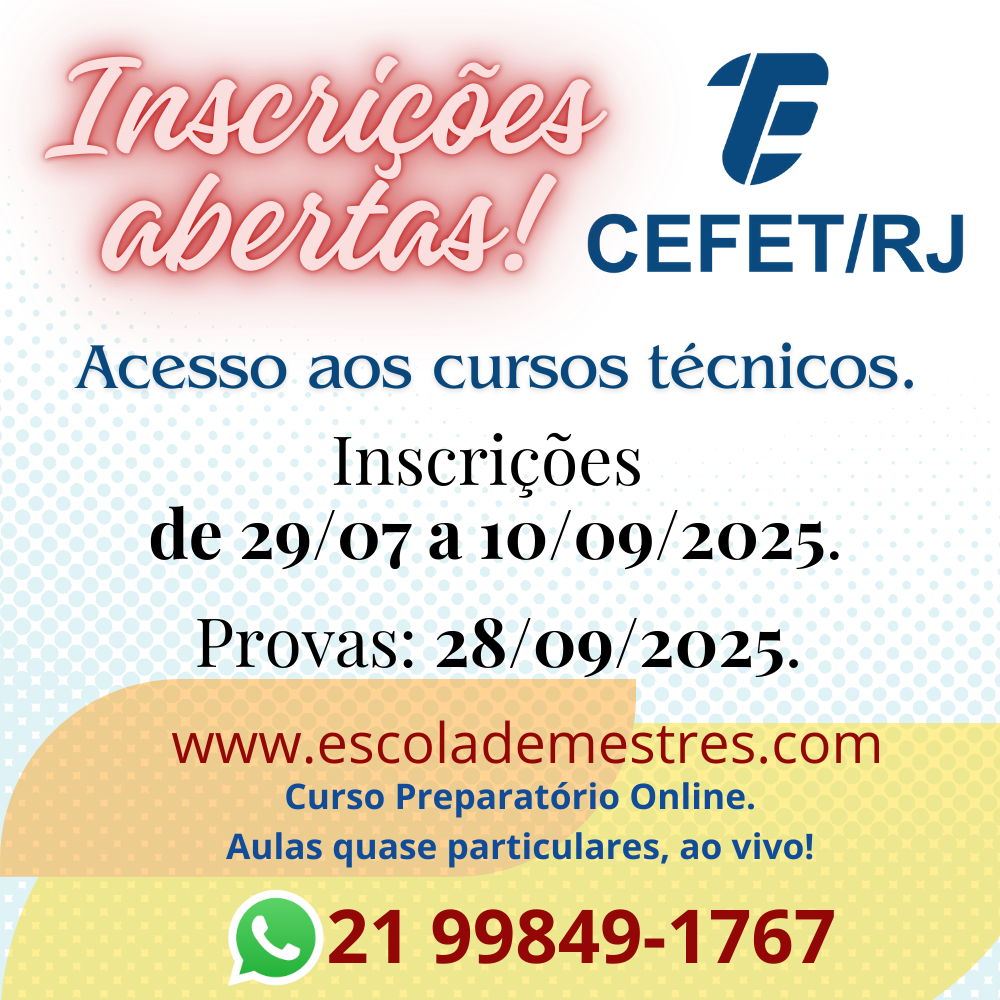 Inscrições CEFET - Rj